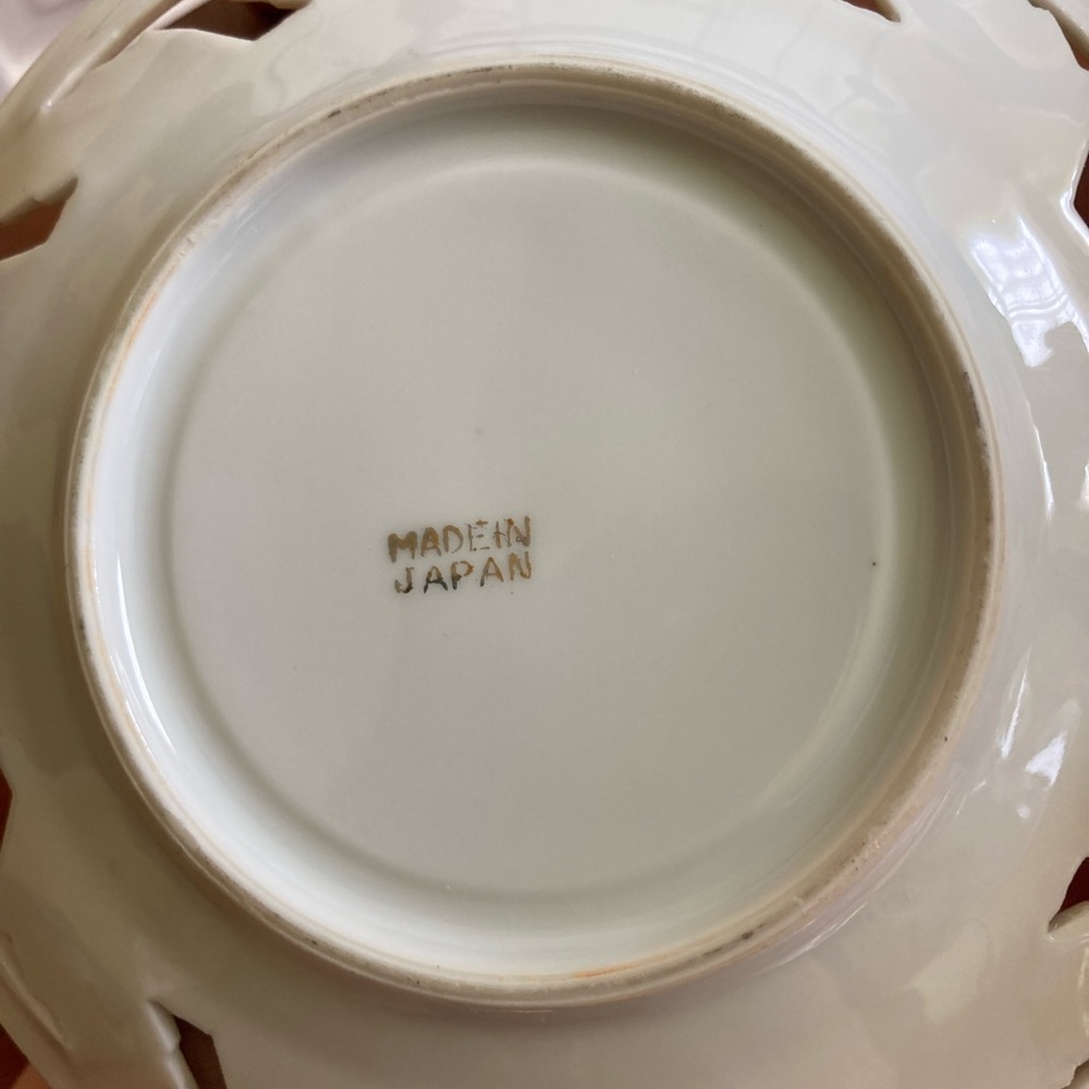 Vintage Japan Pink Dahlia Floral Saucer Plate - 1972 - Picture 5 of 9